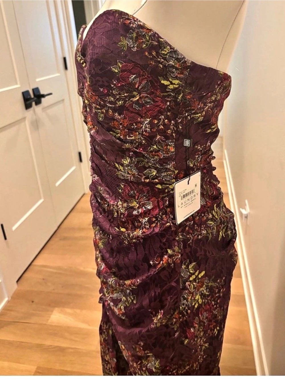 Laundry by Shelli Segal Floral Strapless Maxi Dress in Purple - Picture 8 of 8